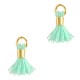 Mini Quaste Ibiza Style 0.7cm Gold-Caribbean blue